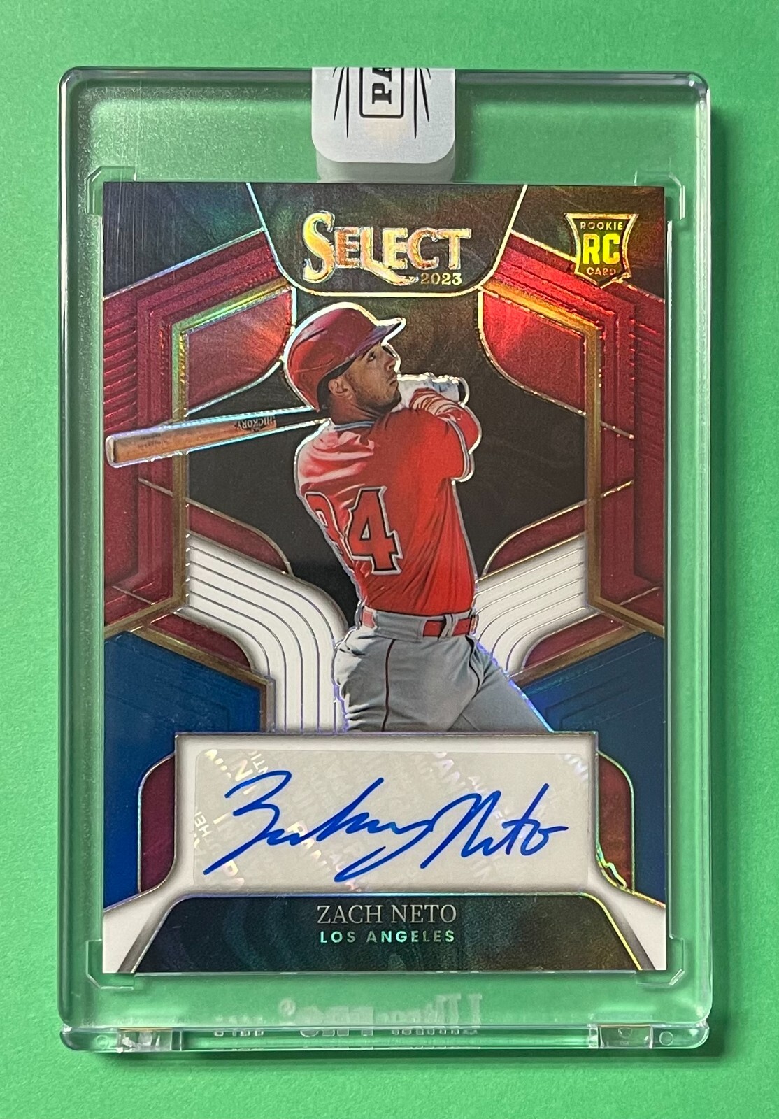 2023 PANINI SELECT ZACH NETO AUTO RED WHITE BLUE ROOKIE RC