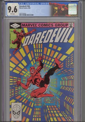 Daredevil #186 CGC 9.6 1982 Marvel Comics Frank Miller Cover Custom Label
