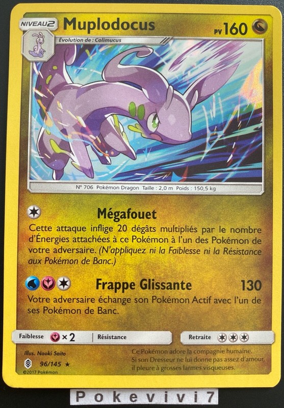 Carte Pokemon Muplodocus 96/145 Holo Soleil Et Lune 2 Sl2 Fr Neuf
