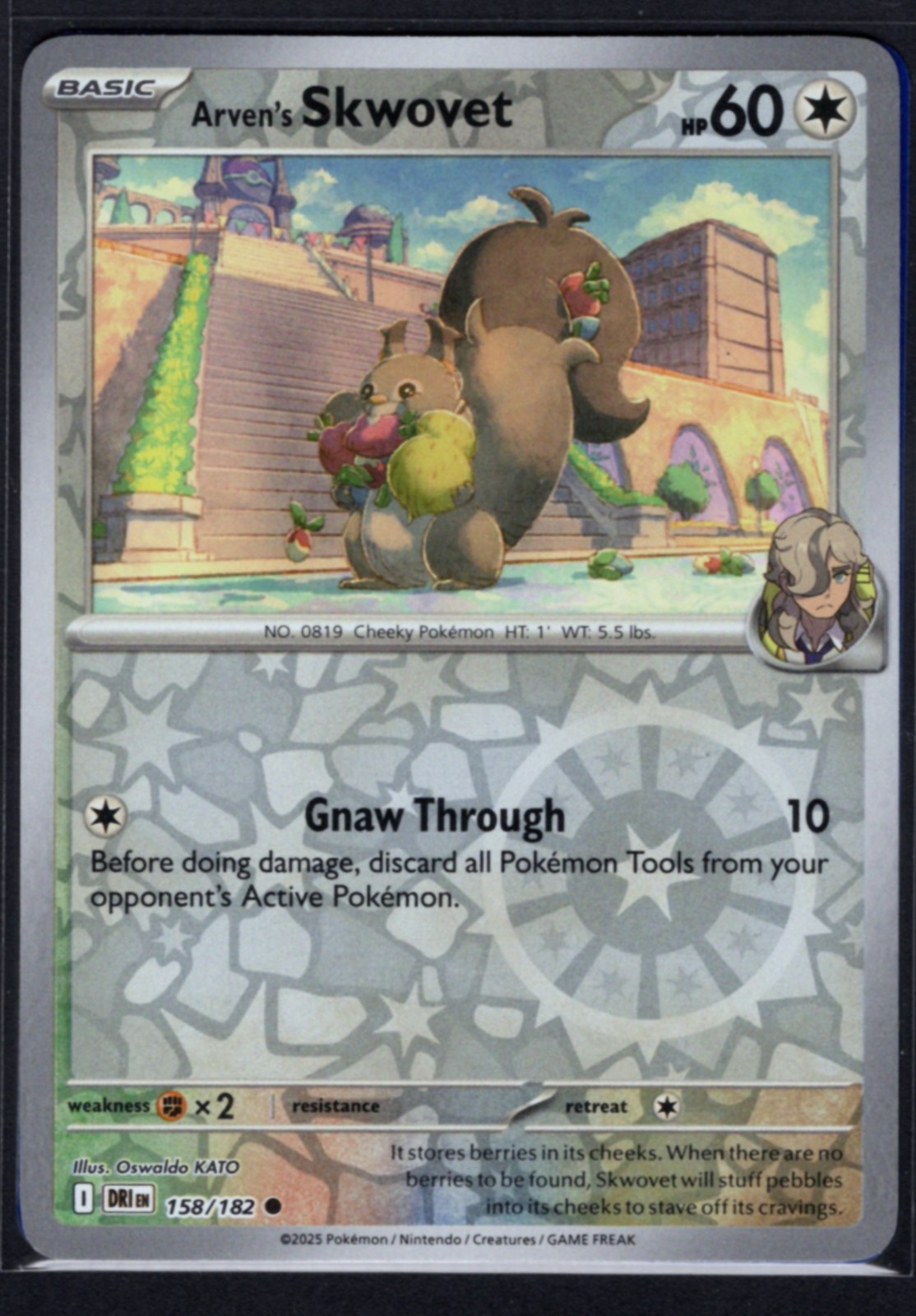 158/182 - Arven's Skwovet - Destined Rivals - [Reverse Holo]