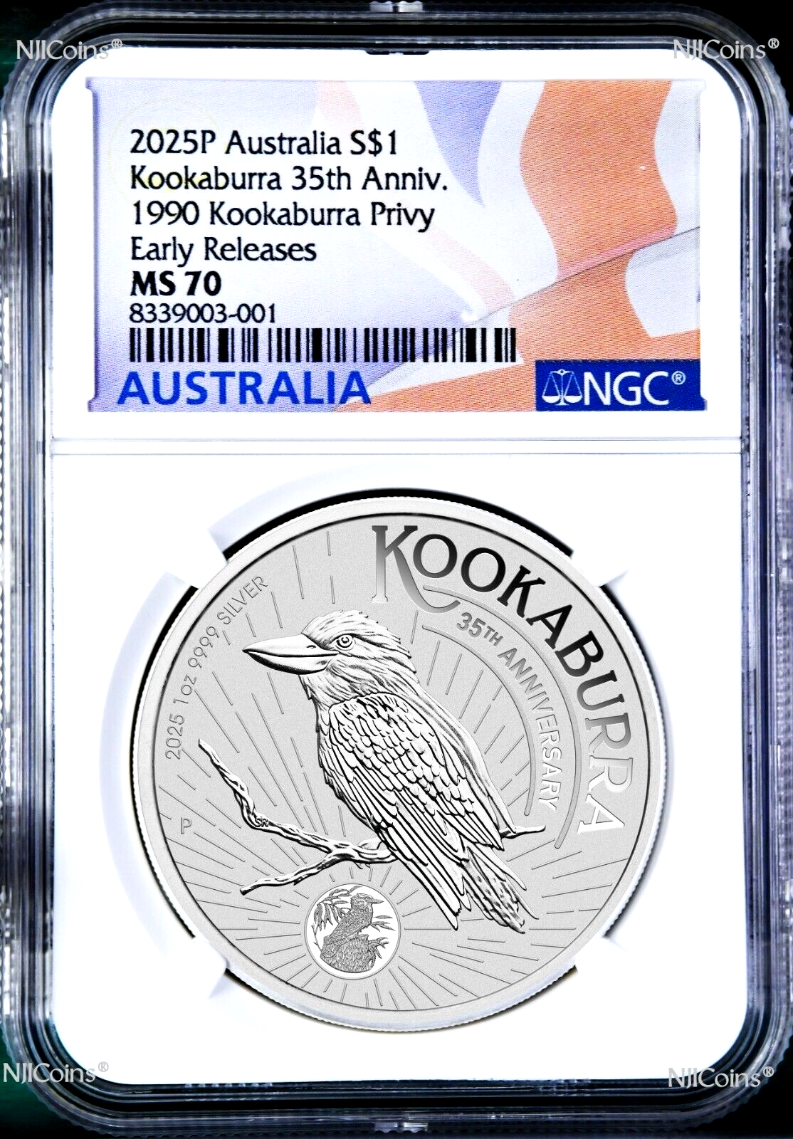 2014年 オーストラリア クーカバラ 1ドル 銀貨 MS 70 NGC 1 oz Australian Silver Kookaburra Coin MS70 l JM Bullion™