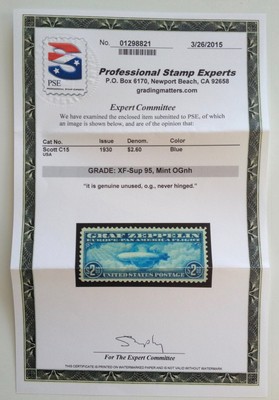 C15 1930 Airmail $2.60 Graf Zeppelin PSE Grade XF Superb 95 Mint OG NH SMQ $1900
