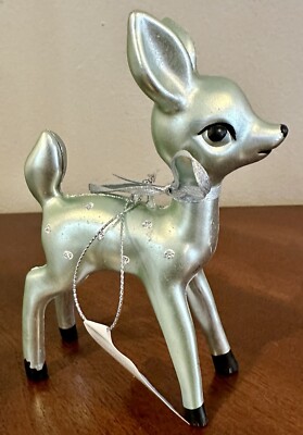 New Target Wondershop Mint Green Deer Christmas Ornament Retro Vintage Style