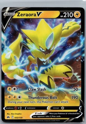 Zeraora V Holo Ultra Rare SWSH: Crown Zenith 053/159 NM