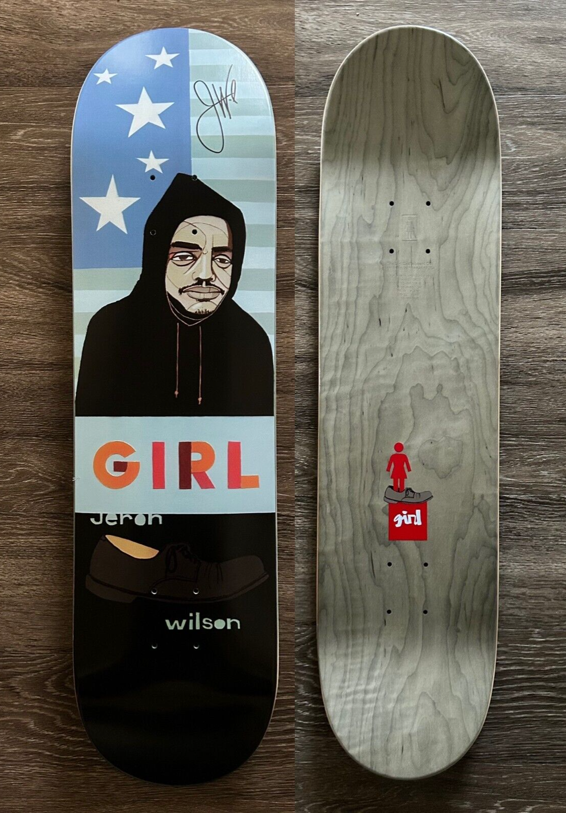 Girl Jeron Wilson Basket Ball Green 8.125 Skateboard Deck