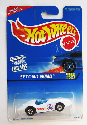 Hot Wheels Second Wind 1997 MOMC #527 White BW (Speed Racer Mach 5 Alternate)