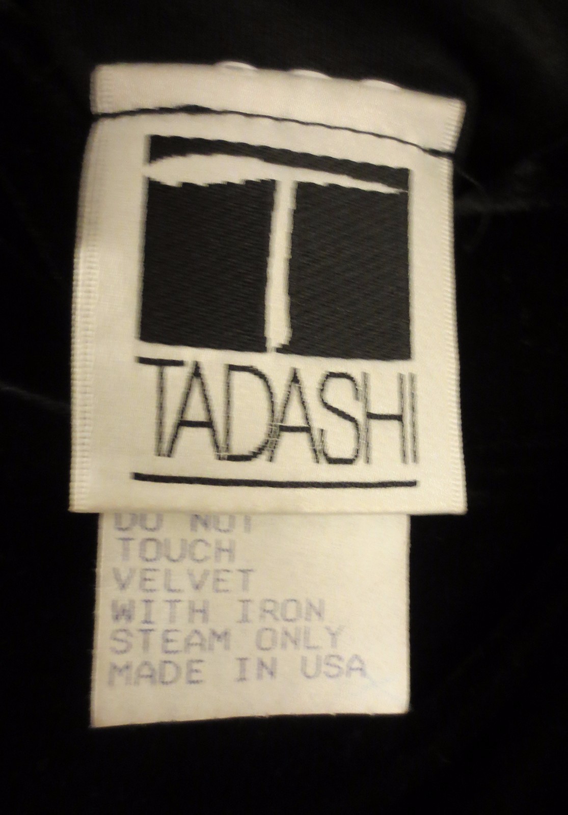 TADASHI Strapless Black Velvet Stretch Evening Dress Long Size 10