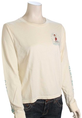 

Женская футболка Salty Crew Outerbanks LS Skimmer — Bone — новинка, Белый