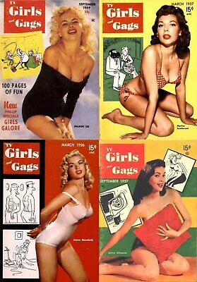 30 OLD ISSUES OF TV GIRLS AND GAGS HUMOR LAUGHTER NAUGHTY SEXY MAGAZINE ON DVD