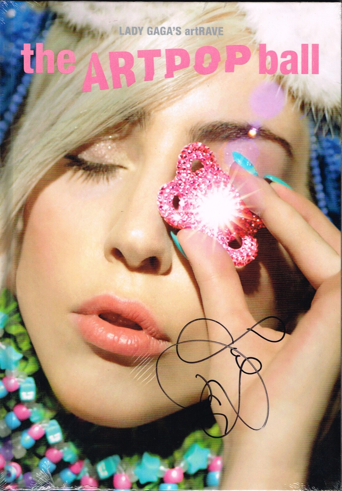 Gaga アートブック Lady Gaga SIGNED Artpop Tour Book Program Art Pop Ball Rave