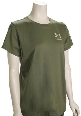 

Женская футболка Under Armour Freedom Flag — Marine OD Green/Desert Sand — новинка, Зеленый