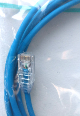 CAT 6A Cable 10' LOT OF 5 Panduit UTP28X10BU RJ-45 Ethernet 28AWG CM/LSZH Cables