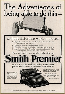 Advertisement Reproduction Corona 4 Portable Typewriter Instruction Manual