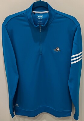 The Bull at Pinehurst Farms Adidas 1/4 Zip Pullover Men's Medium Jack Nicklaus