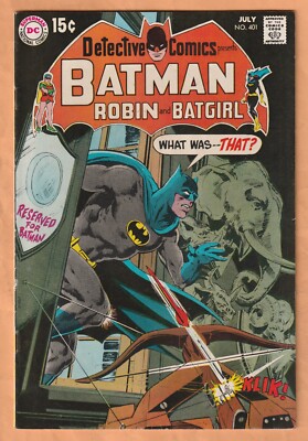 DC DETECTIVE COMICS No. 401 (1970) BATMAN! 2nd Team Up of Batgirl and Robin! VF-