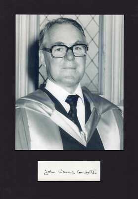 John Cornforth autograph, Nobel Prize in Chemistry 1975, photo signed verso & mo