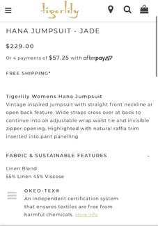 tigerlily hana jumpsuit