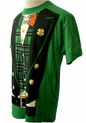 Lucky Leprechaun T Shirt St Patricks Day Irish Costume Adult Funny Tee Size L