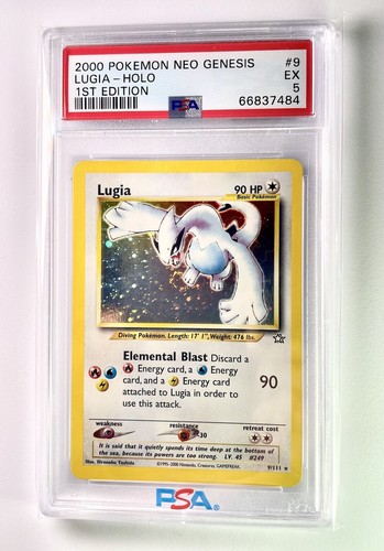 Pokemon Lugia Neo Genesis 2000 Unlimited PSA 5 Label Error