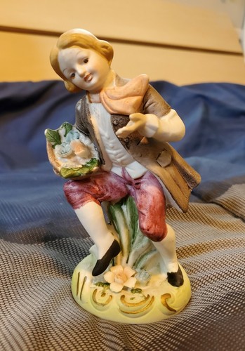 その他 commons&sense man ISSUE36 SPECIALEDITION Vintage Napcoware C6367 Porcelain Figurine Boy w/Basket of