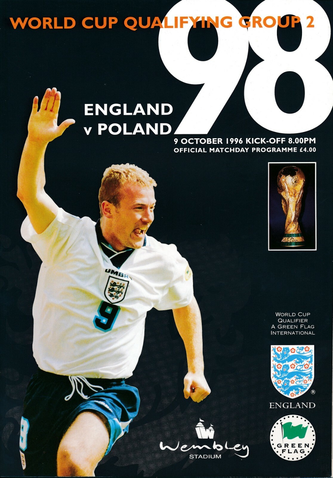 ENGLAND v Poland (World Cup Qualifier @ Wembley) 1996 | eBay UK