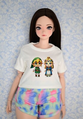 Smart Doll Pear Body Link & Zelda Animal Crossing Shirt BJD Clothes 1/3 SD Dress