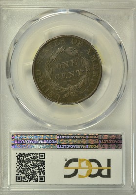 1823/2 Coronet Head large cent, PCGS XF40