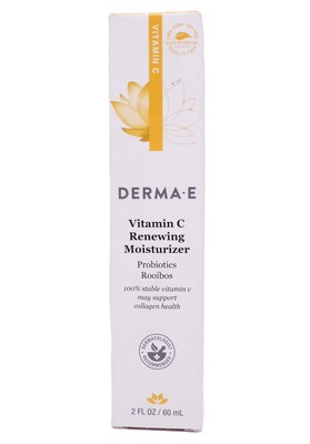 DERMA E Vitamin C Renewing Face Moisturizer, Probiotics & Rooibos, Vitamin C 2oz