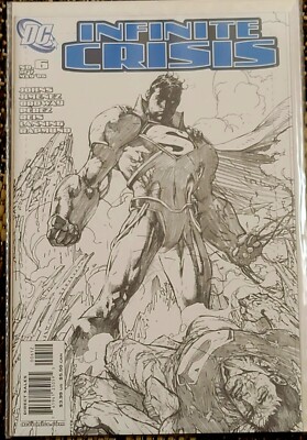 Infinite Crisis #6 Comic Book Jim Lee Sketch Cover NM Justice League VS Superboy