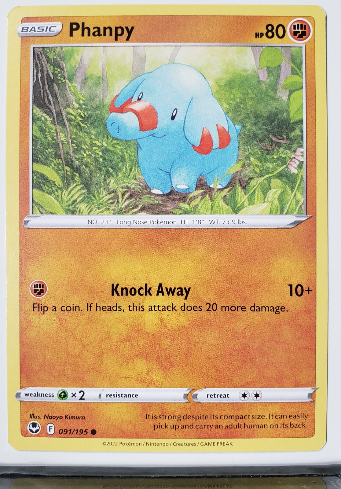 Phanpy 091/195 - NM / M - Silver Tempest Pokemon Card Phanpy 091/195 - NM / M - Silver Tempest Pokemon Card