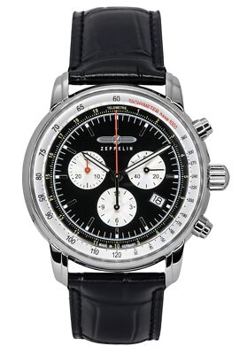 Pre-owned Zeppelin Lz 14 Marine Chronograph Black Dial Quartz Men's Watch 88882