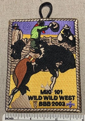 2003 MIKANAKAWA OA LODGE 101 Order of the Arrow Wild West PATCH BBB TX Circle 10