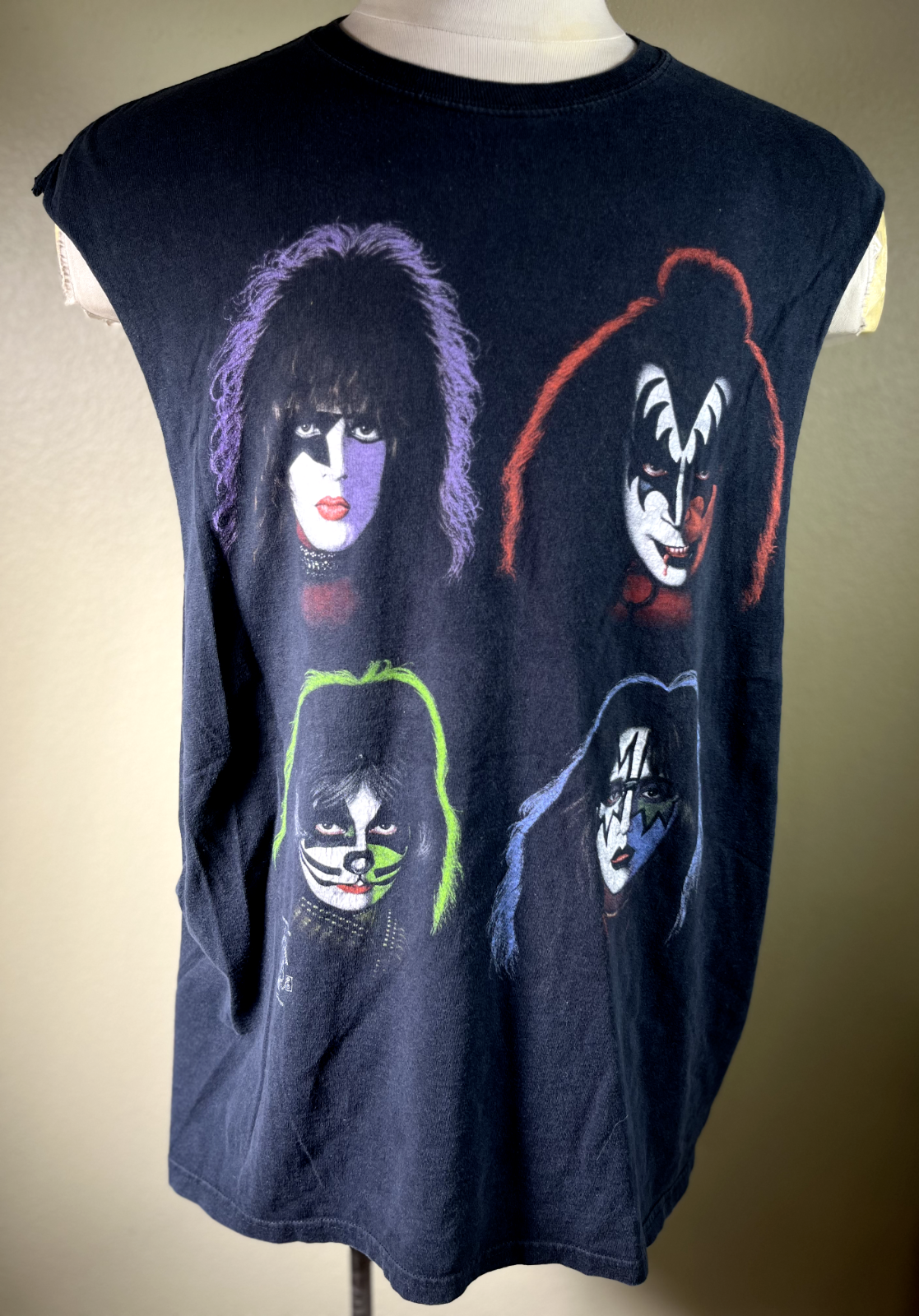 Vintage 1996 KISS Catalog Army Depot Faces Sleeveless Concert T