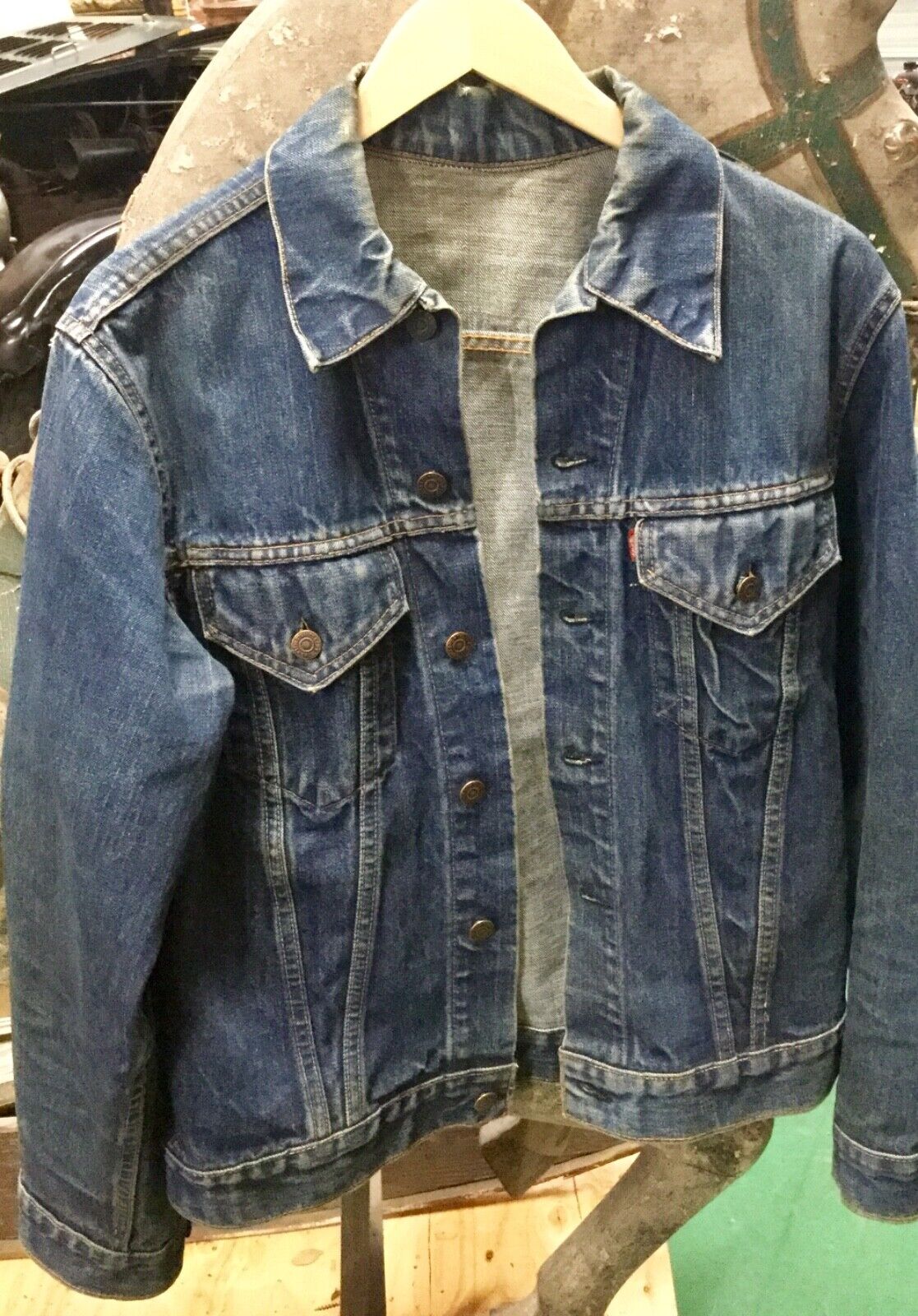 Vtg 70's Levi's Men's Denim Jacket Big E Type III 2-Pocket Vtg 70's Levi's Men's Denim Jacket Big E Type III 2-Pocket