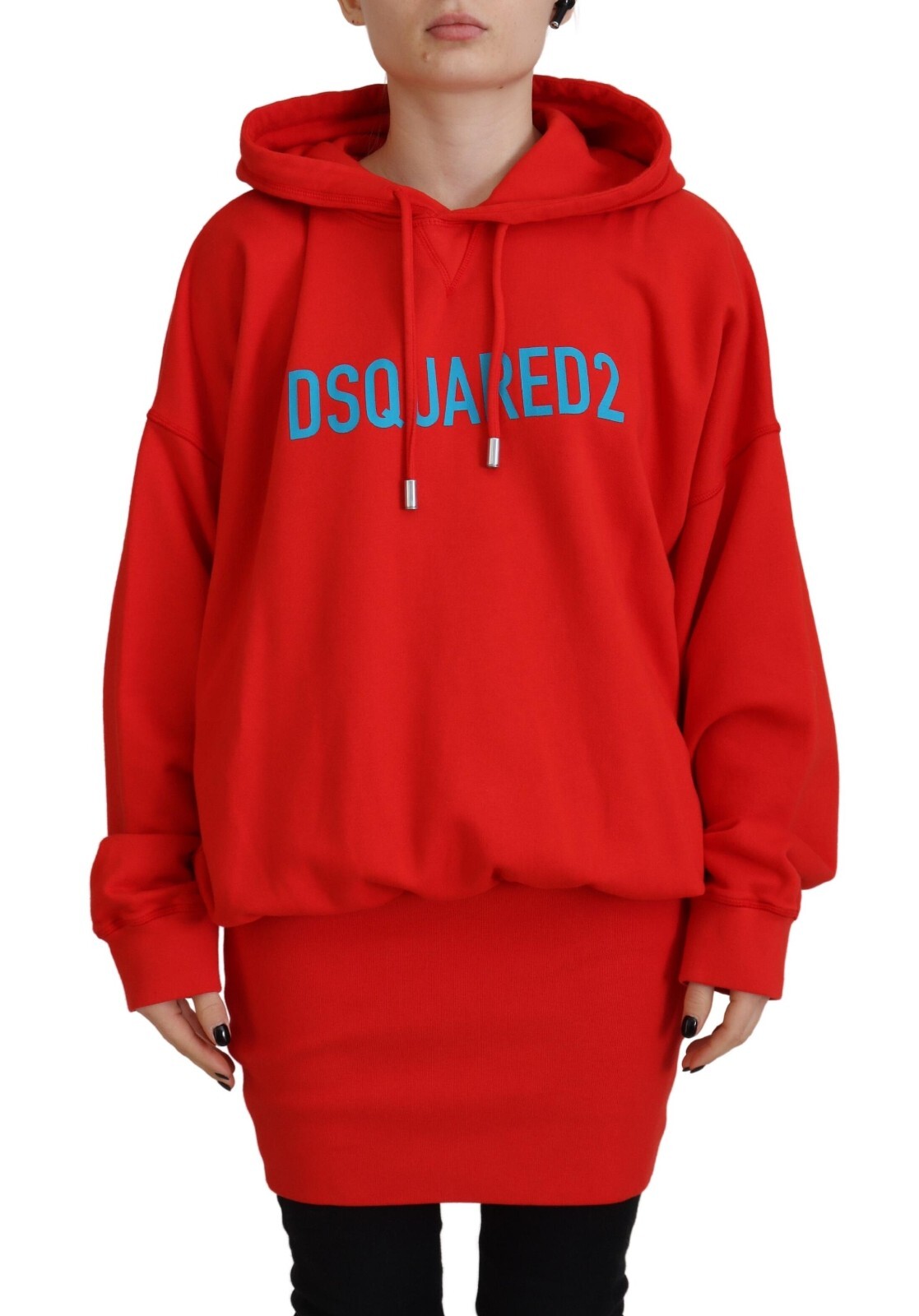 

Свитер DSQUARED2, красная хлопковая толстовка с капюшоном и принтом логотипа IT38/US4/ Рекомендуемая розничная цена 750 долларов США, Красный