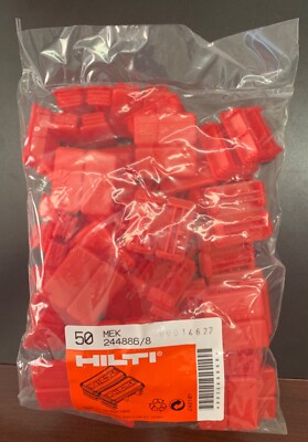 Hilti MEK 244886/8 Red Plastic End Caps Bag of 50