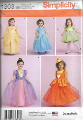 Simplicity Pattern #1303-Drake & Ferris-Child's Costumes in Sizes 3-6  HALLOWEEN