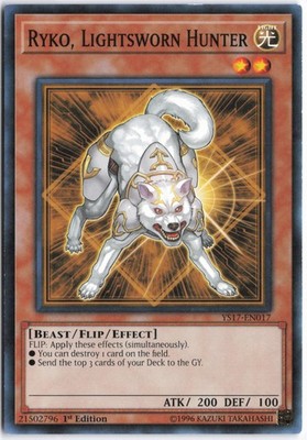 Yugioh - Ryko, Lightsworn Hunter YS17-EN017 1st Edition - Starter Deck: Link Str