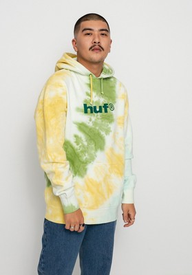 

Мужская толстовка с капюшоном HUF Lo-Fi, желтая, зеленая, спортивная, спортивная, толстовка, топ, Желтый