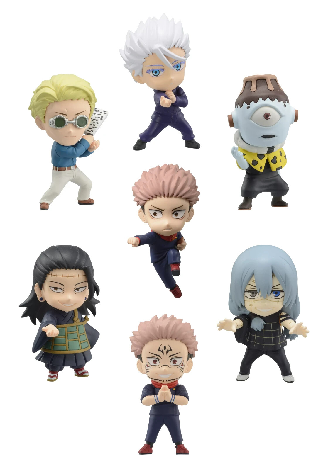 Бандай Шокуган Дзюдзюцу Кайсен Адверге Моушн Том 2 Набор из 7 фигур размером 2,17 дюйма