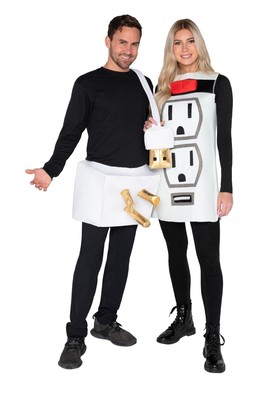 Plug and Socket Halloween Costume Adult, Plug and Outlet Couples Costume USB ...