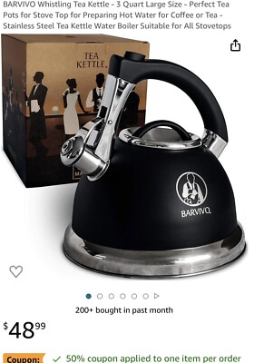 Whistling Tea Kettle - 3 Quart Large Size