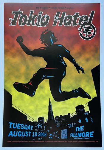 Tokio Hotel Concert Poster 2008 F-964 Fillmore | eBay Tokio Hotel Concert Poster 2008 F-964 Fillmore | eBay