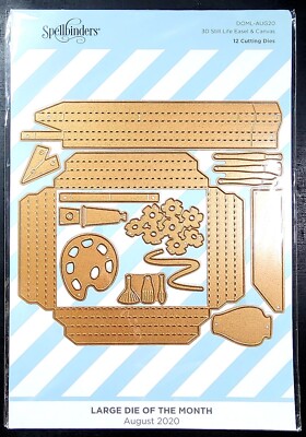 Spellbinders Large Die of the Month Club August 2020 3D Still Life Easel Canvas