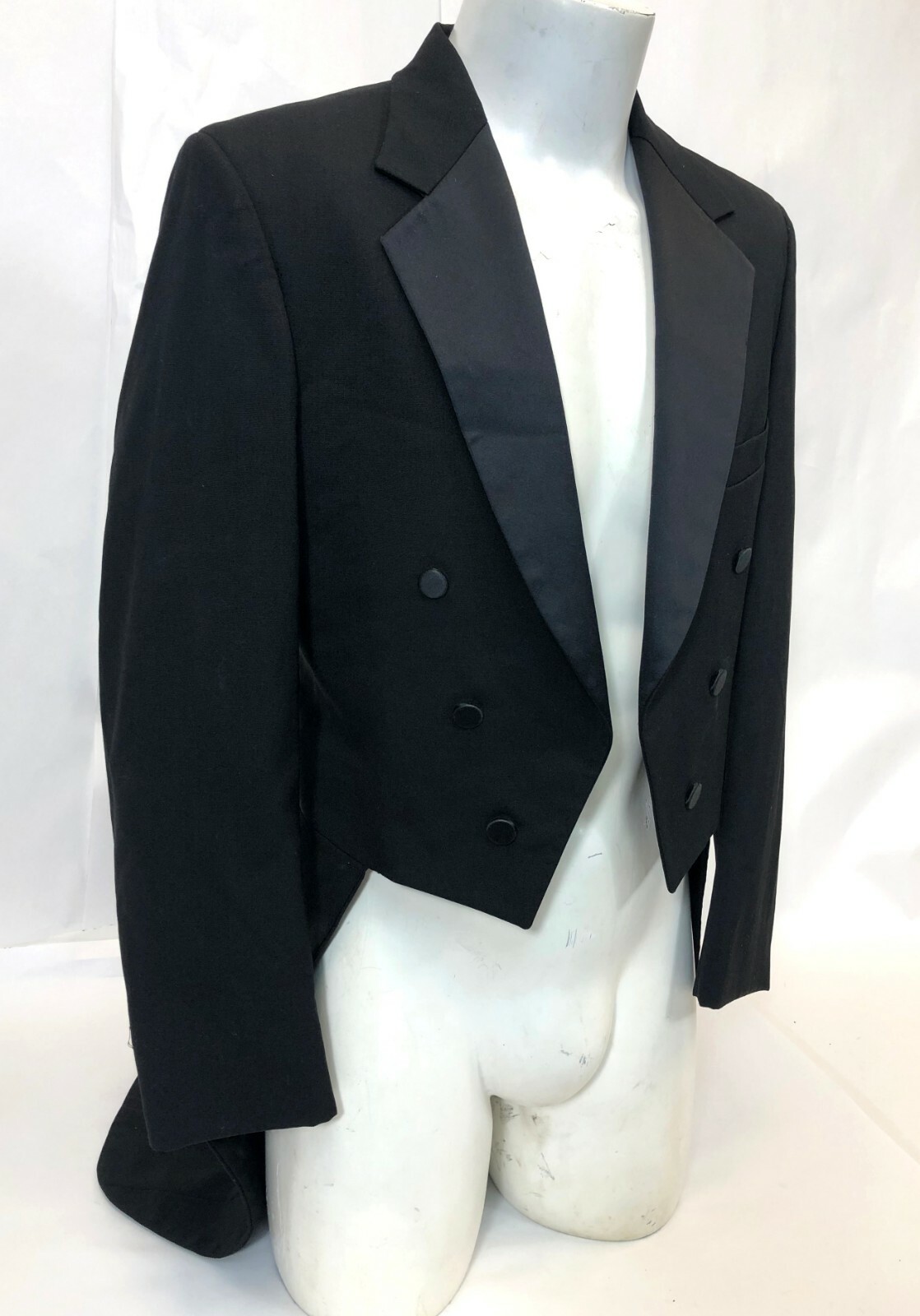 Vintage Lord West Sam Meyers Black Full Tuxedo Tux Tails Tail Suit Jacket 38L