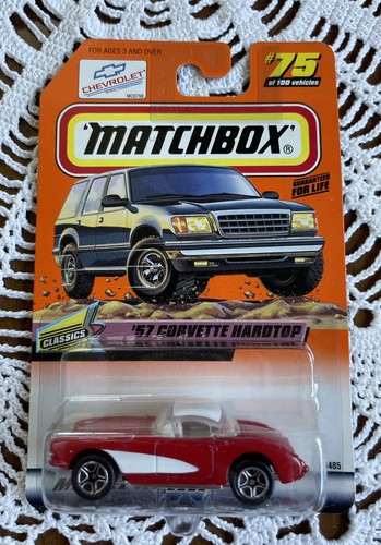 MATCHBOX 1957 Corvette Hardtop Classics 1999 Series #75 bx166-22