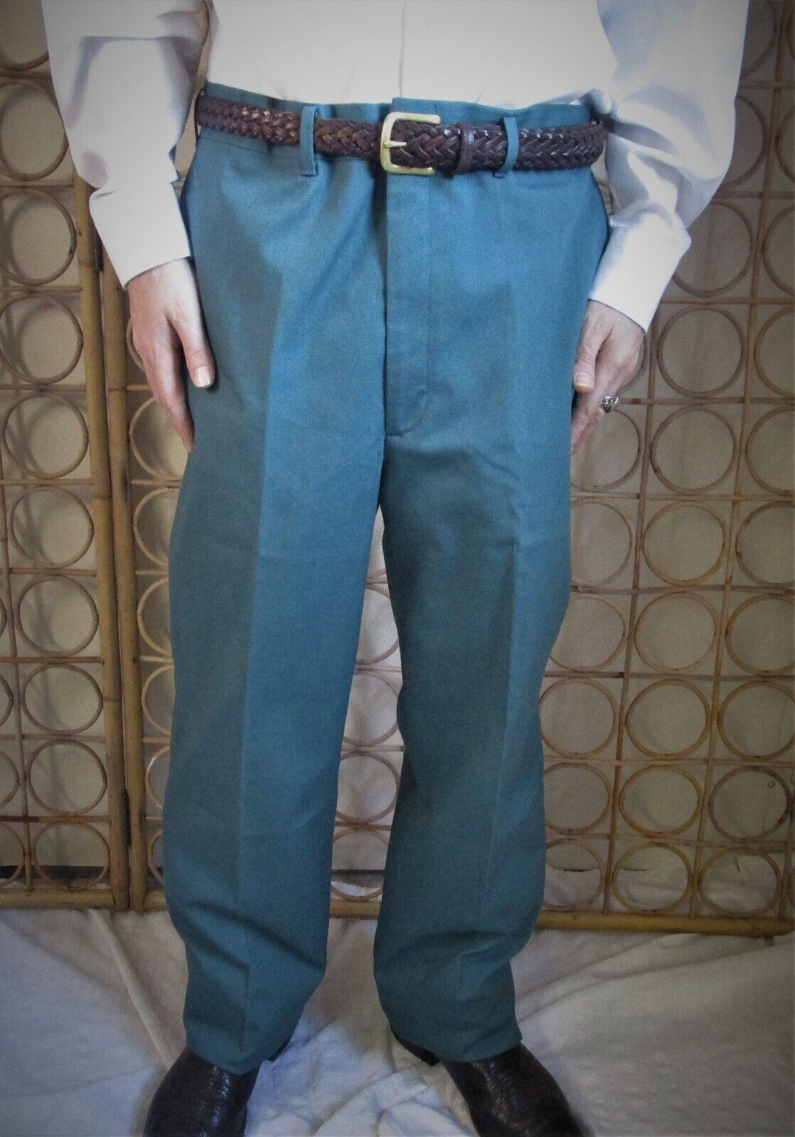 Vintage Workwear Pants Green Utility Trousers 36 X 32 Haqgar Vintage Workwear Pants Green Utility Trousers 36 X 32 Haqgar