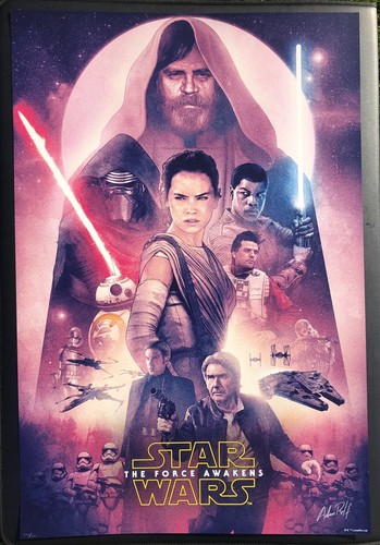 スターウォーズ ポスター bottleneck gallery mondo Star Wars The Force Awakens Adam Relf silkscreen poster