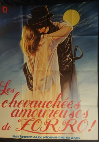 EROTIC ADVENTURES OF ZORRO 1972 Original French 1p Movie Poster  46X61