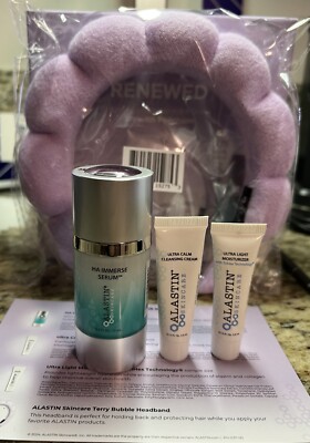 Alastin Skincare Small Set (HA Immerse 15ml+2 Sample Size Products+Headband)